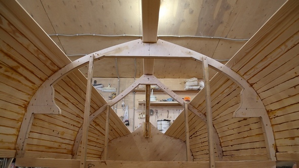 Construction of a Boat at the Shipyard