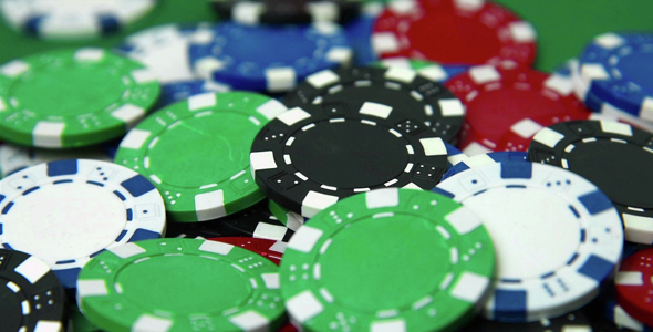 Falling Colored Poker Chips.  alt