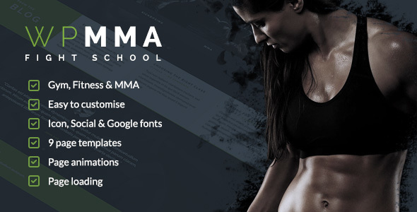 WP MMA - Gym & Fitness HTML Template