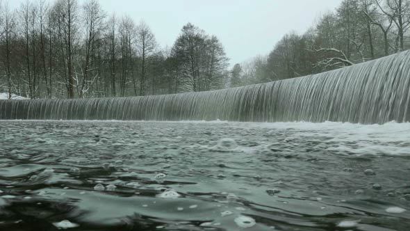 Waterfall in the Winter River