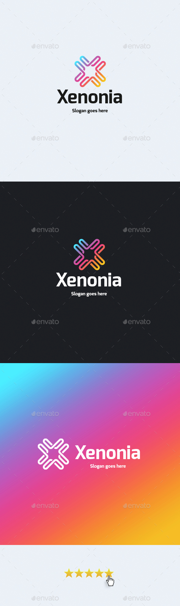 Xenonia • Letter X Logo Template