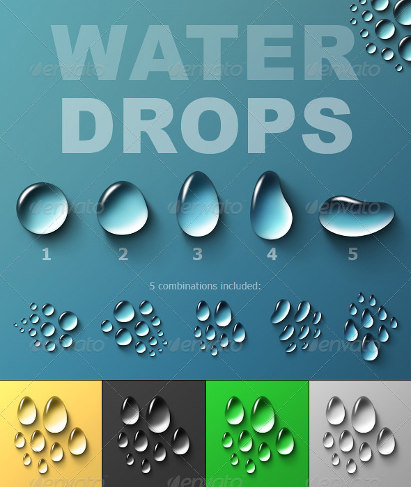 Download Water Drops Psd Graphics Designs Templates From Graphicriver