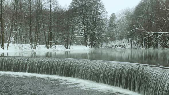 Waterfall in the Winter River
