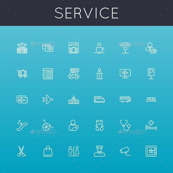 Vector Service Line Icons