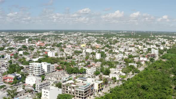 Drone Video of an Urban Landscape of a Latin American City