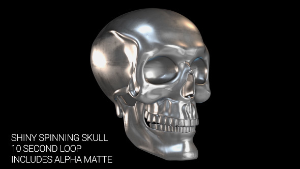 Spinning Chrome Skull