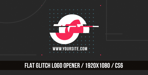 Flat Glitch Logo Opener alt