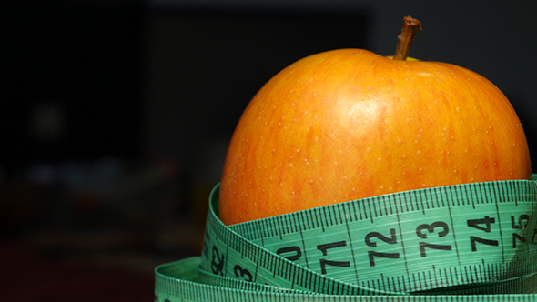 Fresh Apple With Measuring Tape alt