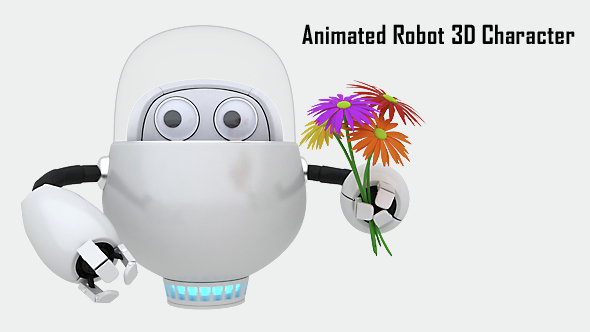 Animated Robot 3D Character