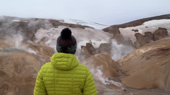 Woman in Kerlingarfjoll Geotermal Area