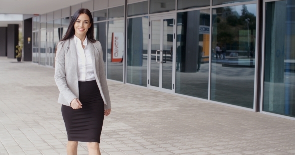 Gorgeous Business Woman Walking alt