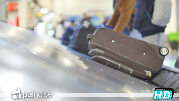 Passenger Waiting Bags in Airport