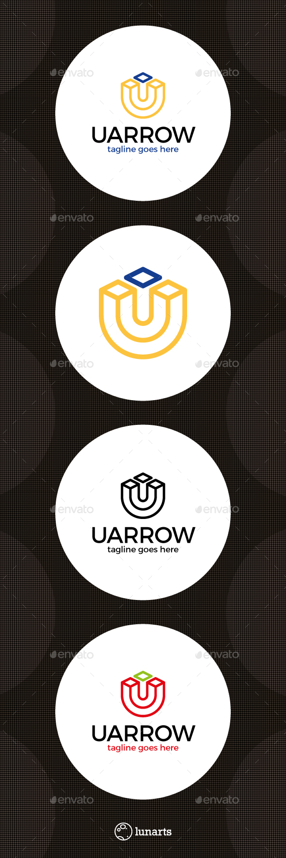 Letter U Arrow Logo