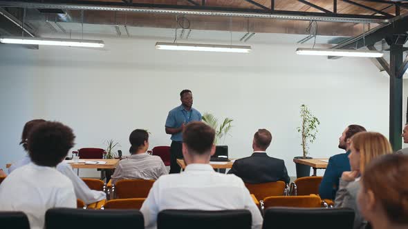 Video of a business conference meeting