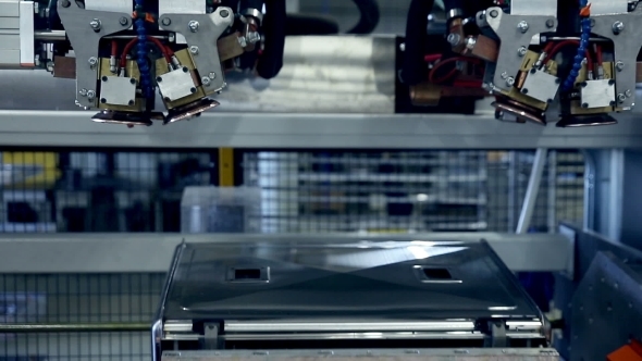 Laser. Plasma Robotic Welding Machine Works With Metall.