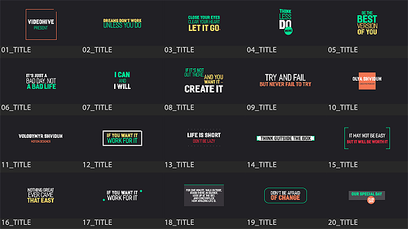 Minimal Titles Pack alt