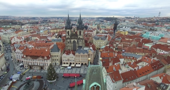 Aerial View Of Prague, Czech Republic.
