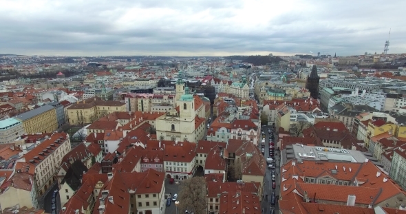 Aerial View Of Prague, Czech Republic.