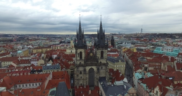 Aerial View Of Prague, Czech Republic.