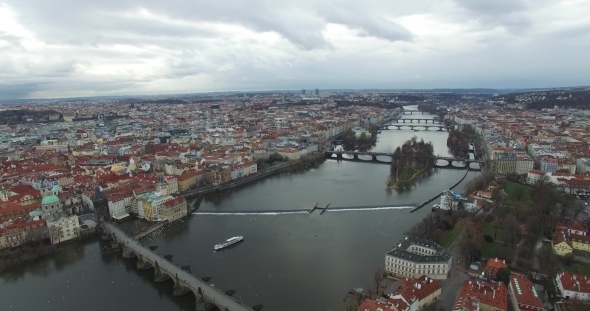 Aerial View Of Prague, Czech Republic