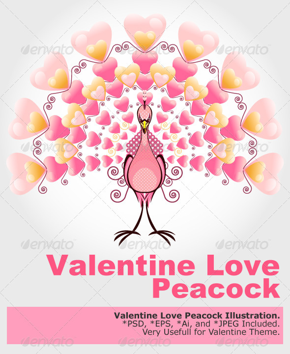 Valentine Love Bird Peacock