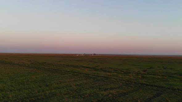 Watt Meer in St. Peter Ording, northern Germany.