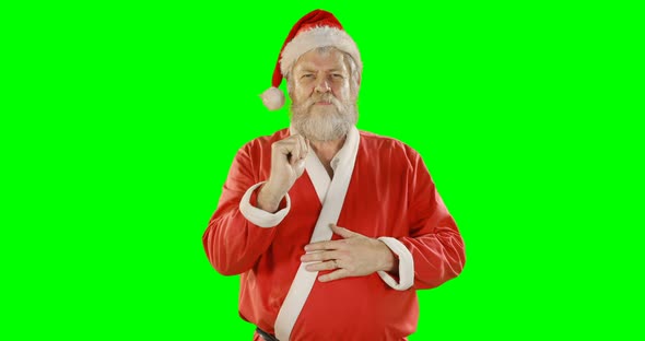 Santa claus using digital screen 4k