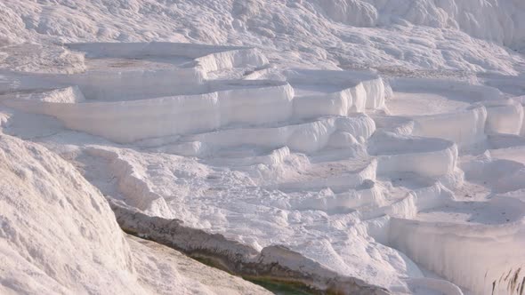 Snowwhite Limestone Travertine Thermal Springs Texture