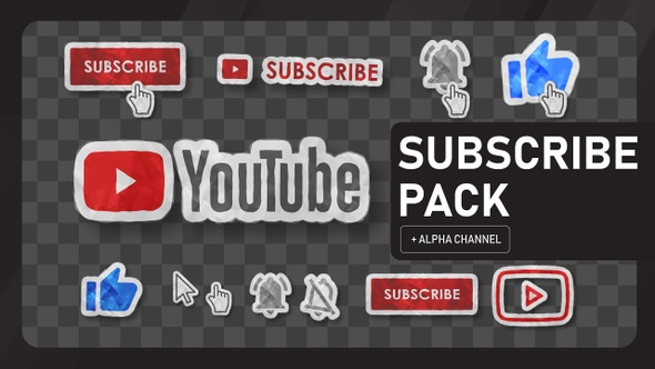 Paper Youtube Subscribe Pack