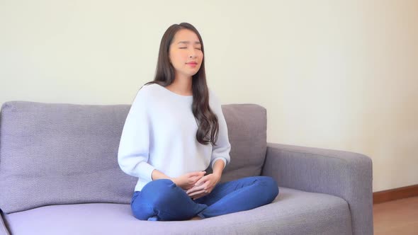 Young asian woman meditation