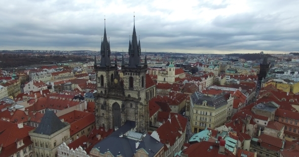 Aerial View Of Prague, Czech Republic.