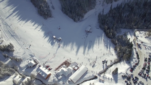 Aerial View Of The Ski Resort