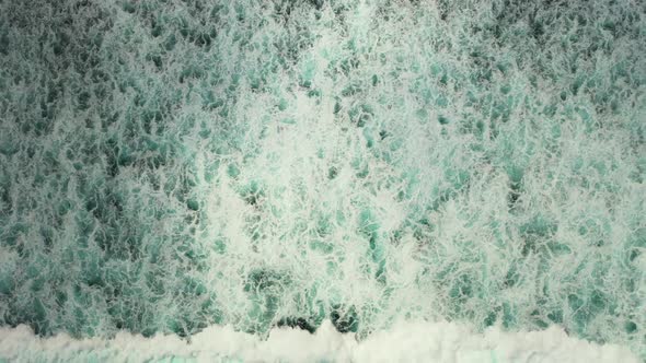 Aerial drone view abstract of relaxing lagoon beach holiday by transparent ocean and white sandy bac