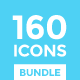 160 Line & Solid Icons Bundle - GraphicRiver Item for Sale