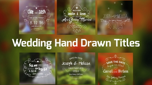Wedding Hand Drawn Titles