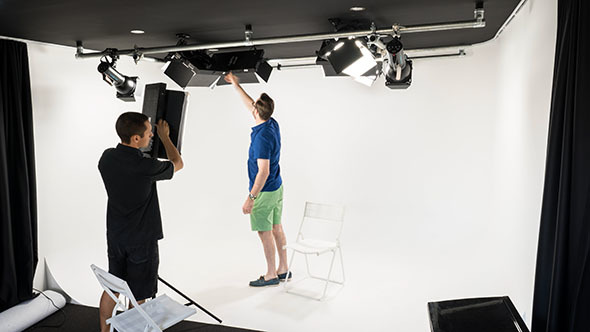 White Photography Studio Setup