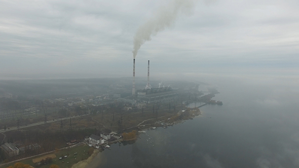 Aerial View Of Power Station