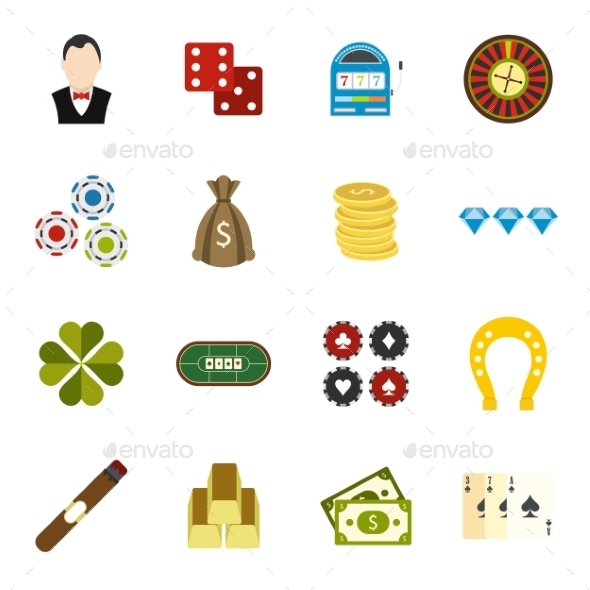 Casino Flat Icons