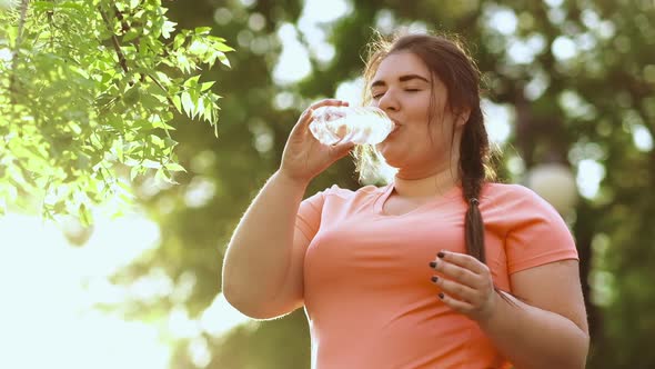 Thirsty Woman Body Refreshment Lady Drinking Water