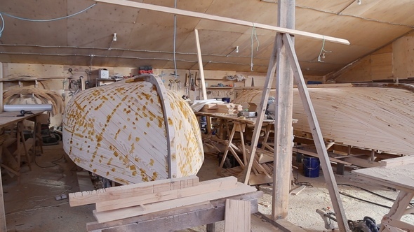 Construction of Boats at the Shipyard