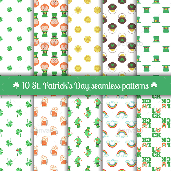 Seamless Patterns for Saint Patrick's Day Design