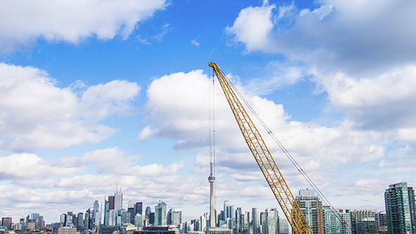 Clouds over Toronto Skyline Construction