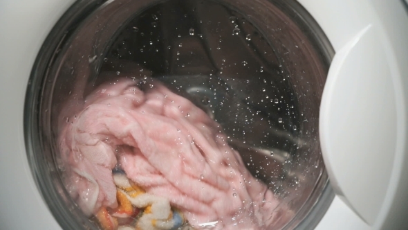 Internal View Of Washing Machine Drum During Wash alt