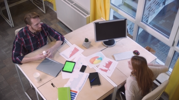 Woman Give  Medicine To The Man, He Drinks a Pill alt