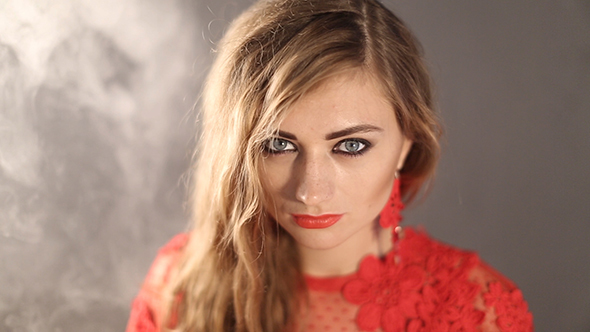 Mysterious Portrait Of Girl In The Fog