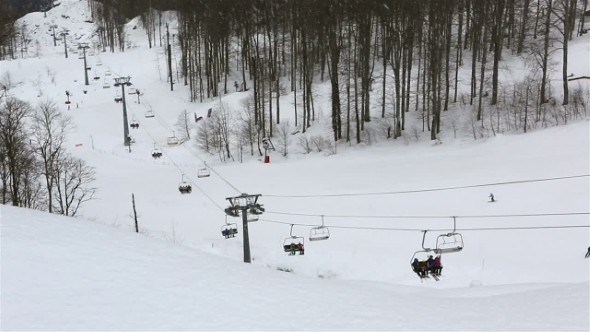 Chair Ski Lift In Rosa Khutor Alpine Resort