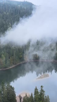 Vertical Video Mountain Lake Synevyr