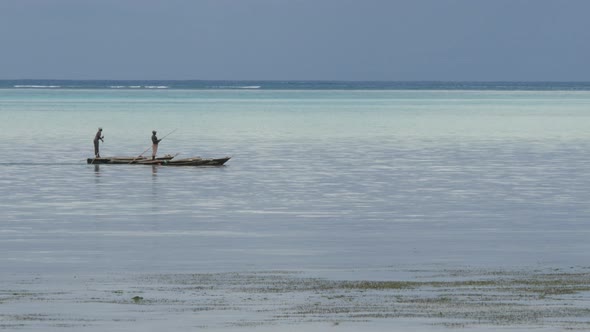 Boats at Zanzibar beach in Tanzania