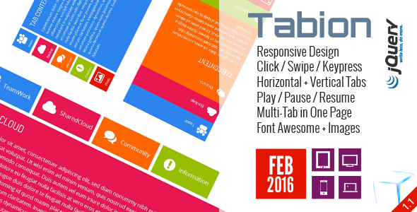 Tabion jQuery – Modern Responsive Tab Accordion