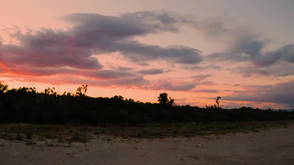 Orange Sunset on the Coast